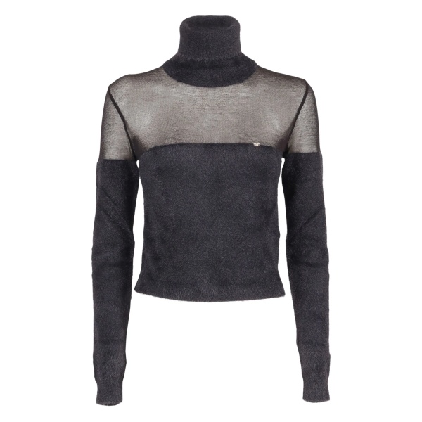 roll-neck knitted top