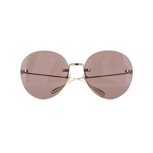 round-frame logo-charm sunglasses