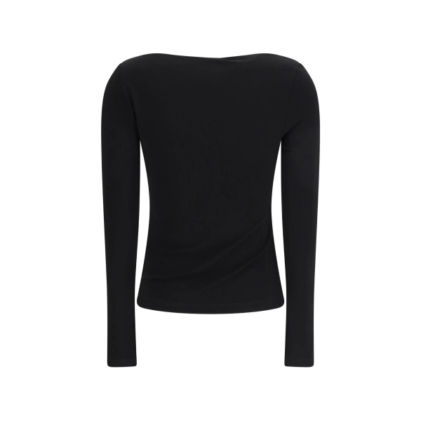 ruched long-sleeve top