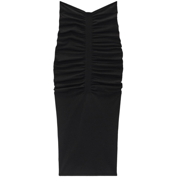 ruched maxi skirt