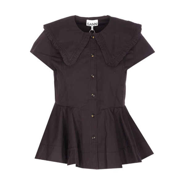 ruffled button shirt