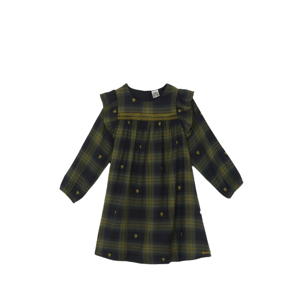 ruffled plaid dress