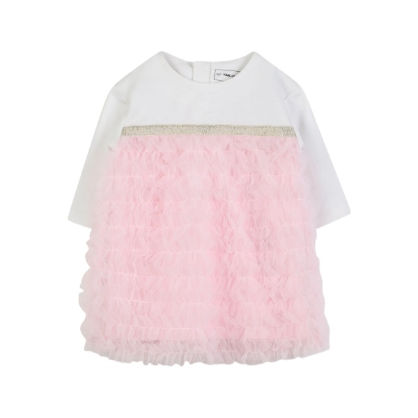 ruffled tulle dress