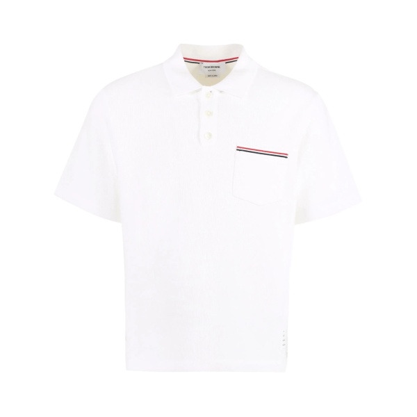 RWB-stripe cotton polo shirt