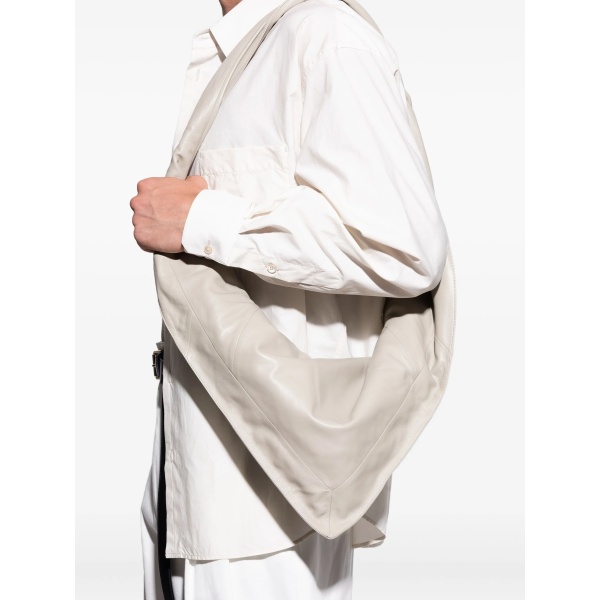 Scarf leather shoulder bag