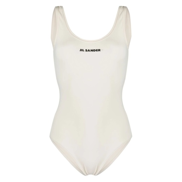 scoop-back logo-print one-piece