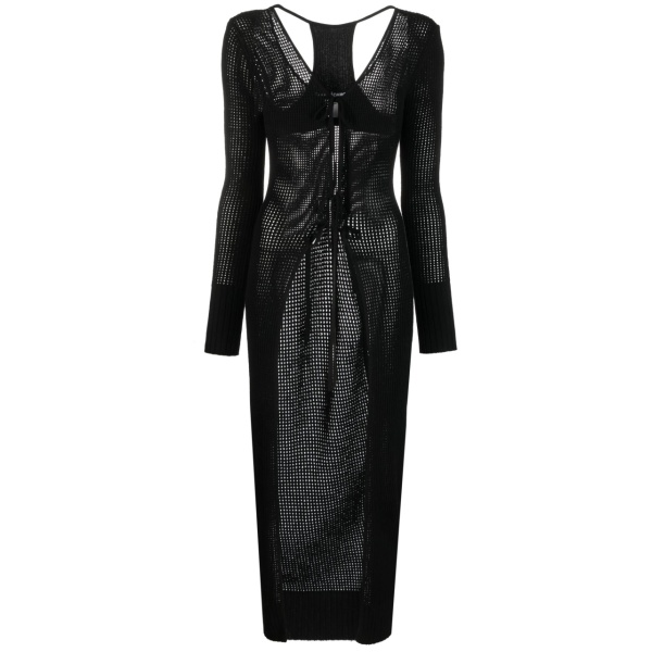 semi-sheer racerback knitted cardigan