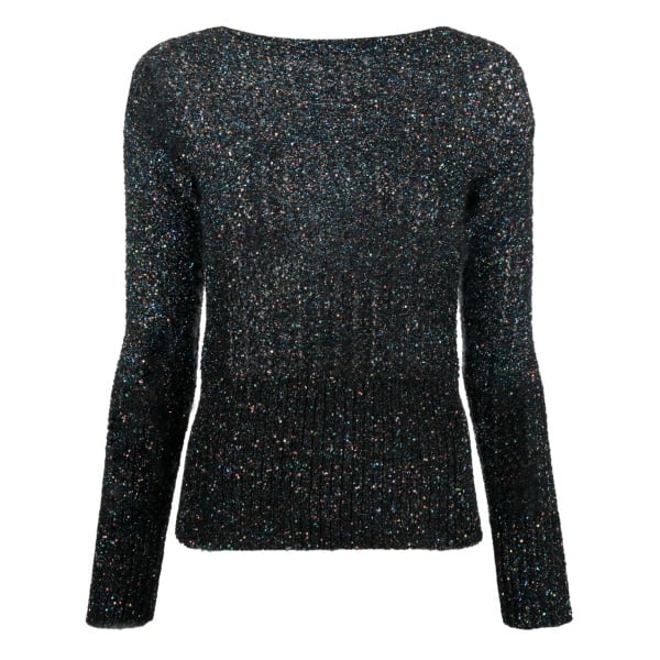 sequin-embellished knitted jumper