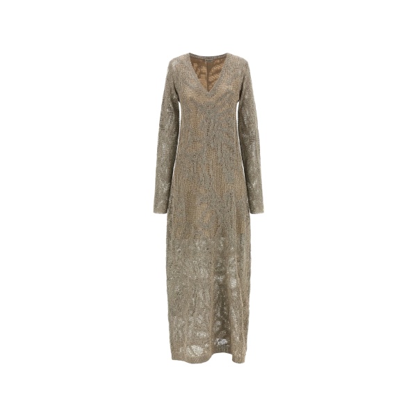 sequin-embellishment knitted dress