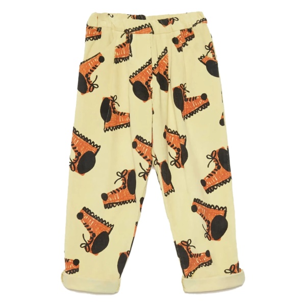 shoe-print trousers