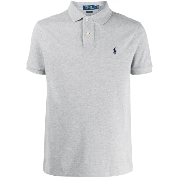 short sleeve embroidered logo polo shirt