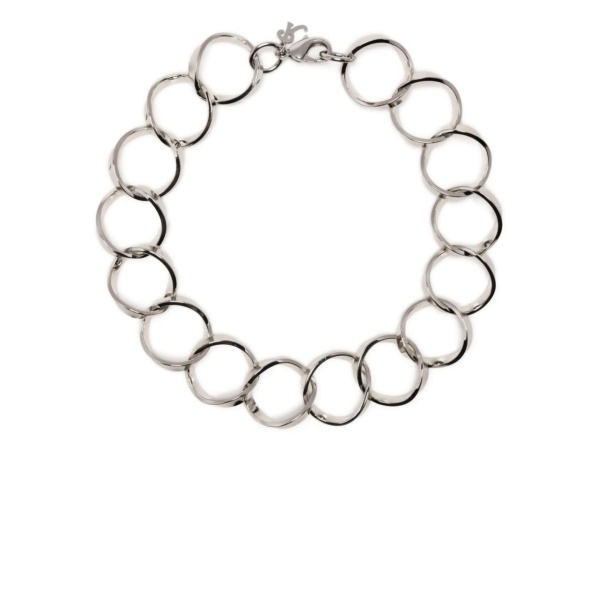 silver-plated choker necklace