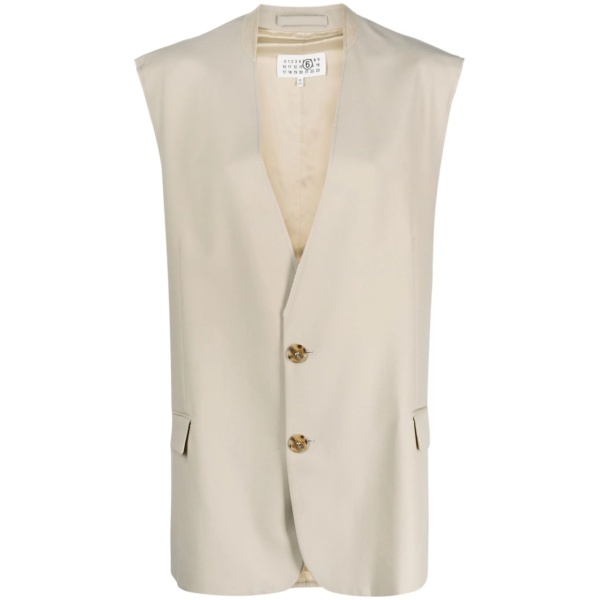 single-breasted tailored vest