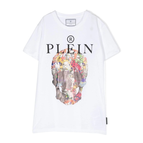 skull-print short-sleeved T-shirt