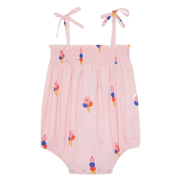 smocked tie shortie