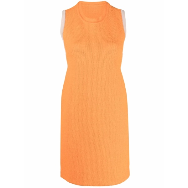 Sorbetto contrast-trim knitted mini dress