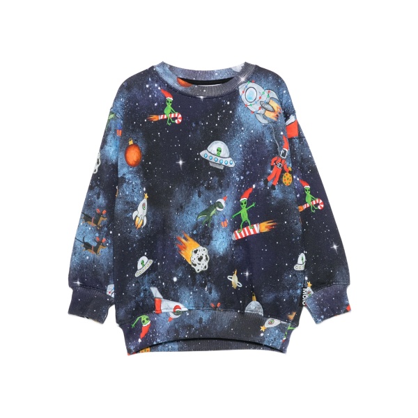 space-print sweatshirt
