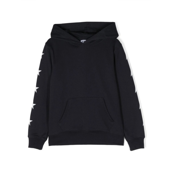 star-print cotton-blend hoodie