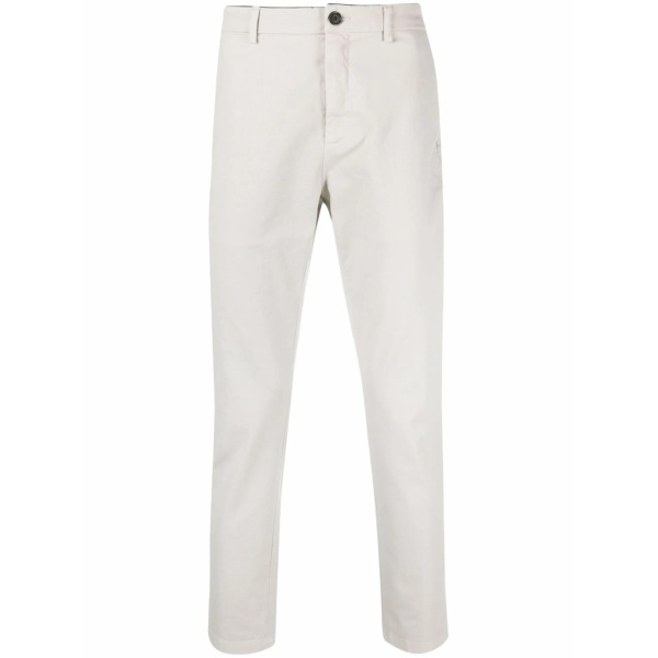 straight-leg cotton-blend trousers