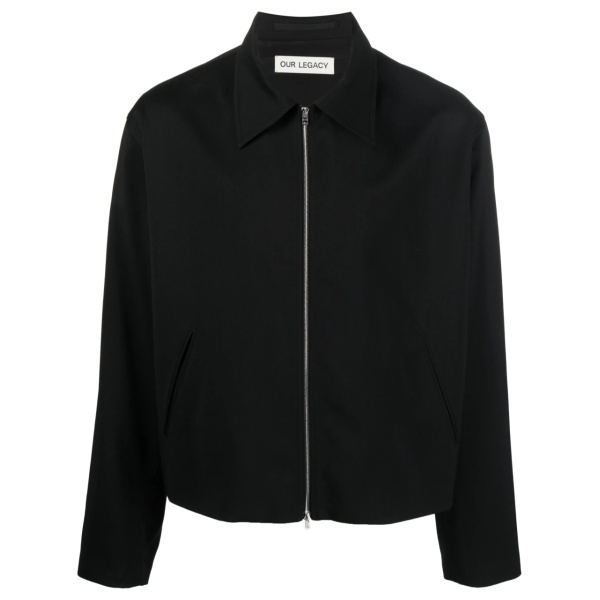straight-point collar bomber jacket