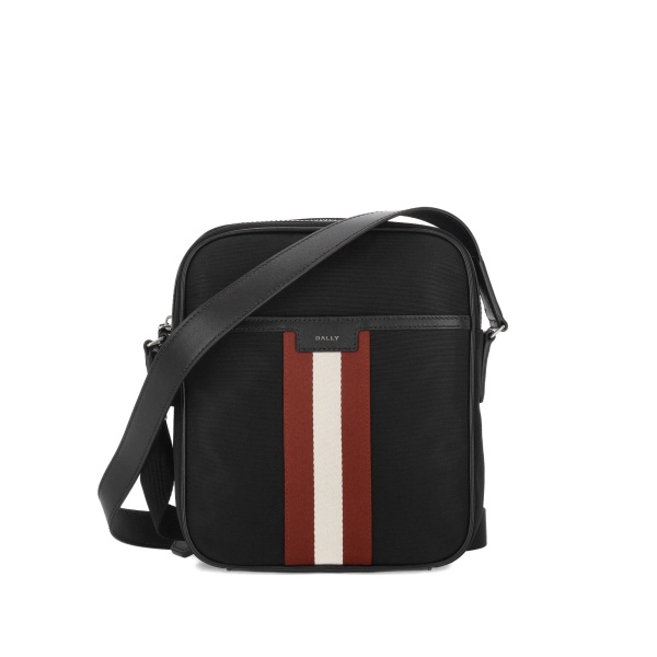 stripe messenger bag