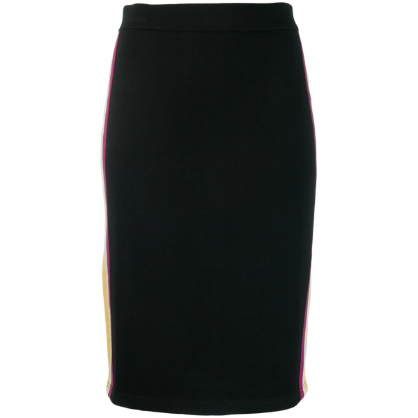 stripe panel pencil skirt