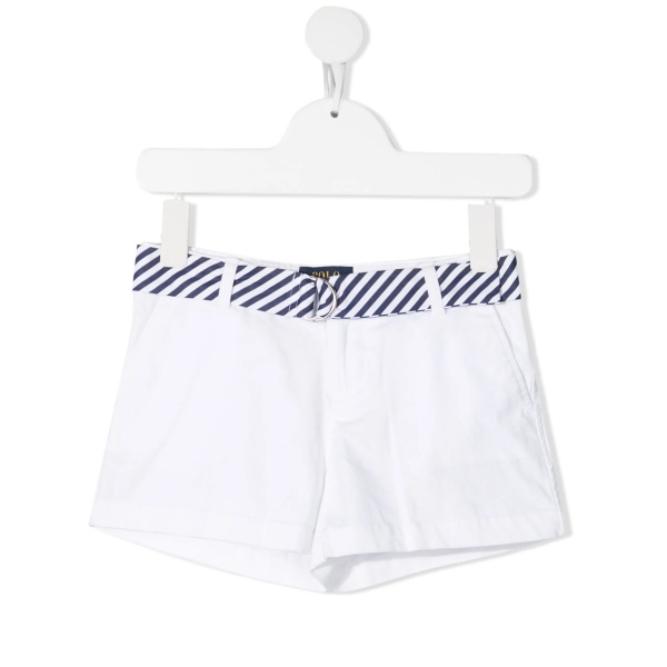 striped belt shorts