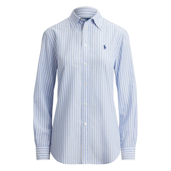striped button-down shirt