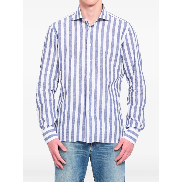striped button shirt