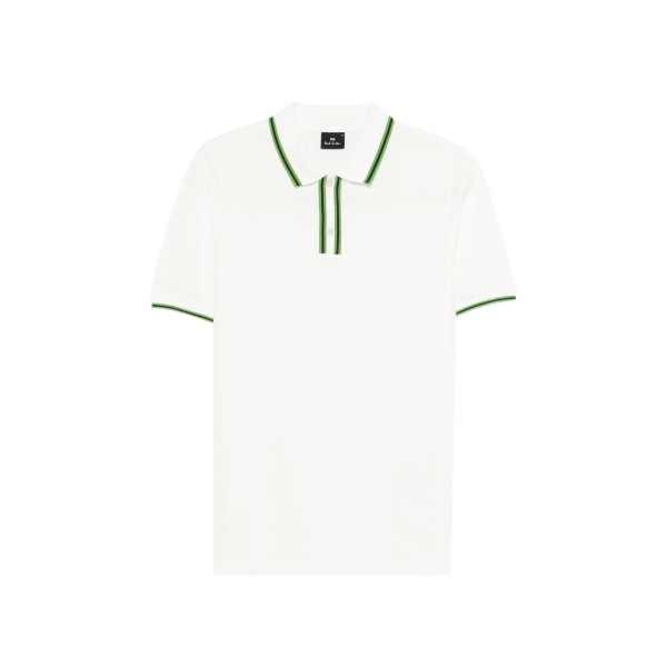 striped collar polo shirt