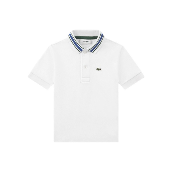 striped collar polo T-shirt