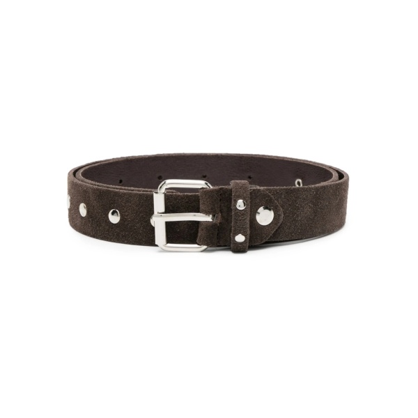 stud-embellished suede belt