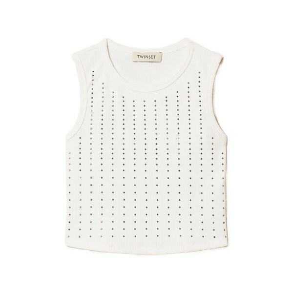 studs-embellished top