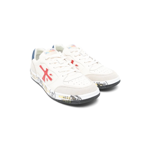 suede-panelled sneakers