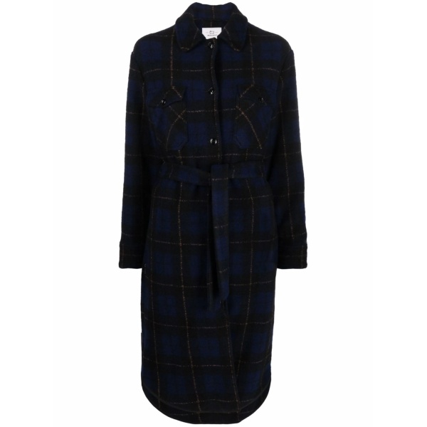 tartan-check coat