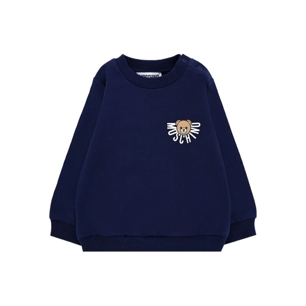 teddy-logo crew-neck sweatshirt