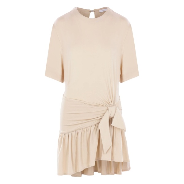 tie-detail ruffle dress