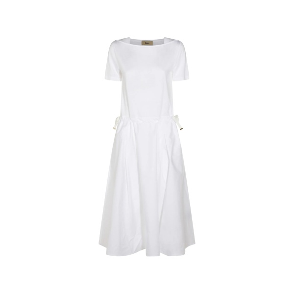 tie-drawcord midi dress