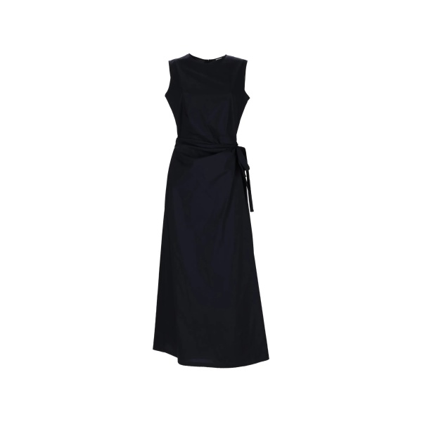 tie-waist midi dress