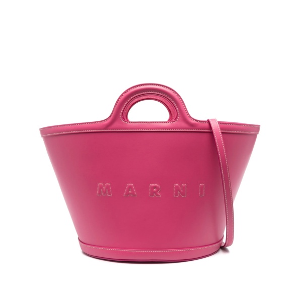 Tropicalia leather tote bag