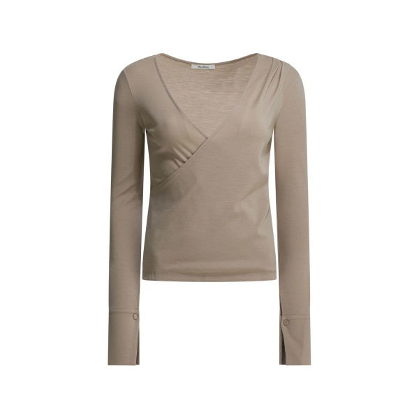 V-neck wrap sweater