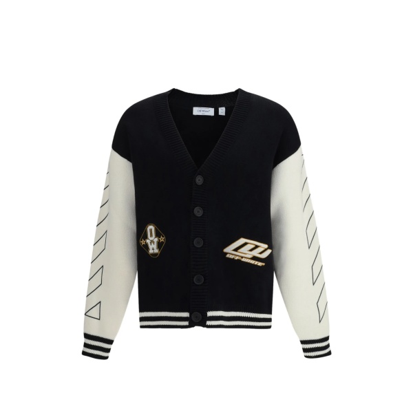 varsity embroidered cardigan