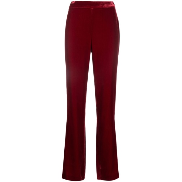 velvet high-waisted trousers