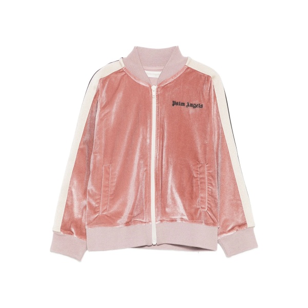velvet stripe-detail jacket