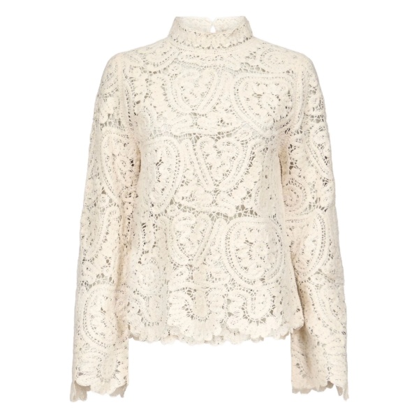 Wade paisley-pattern velvet-silk top