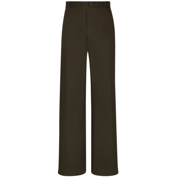 wide-leg cotton trousers