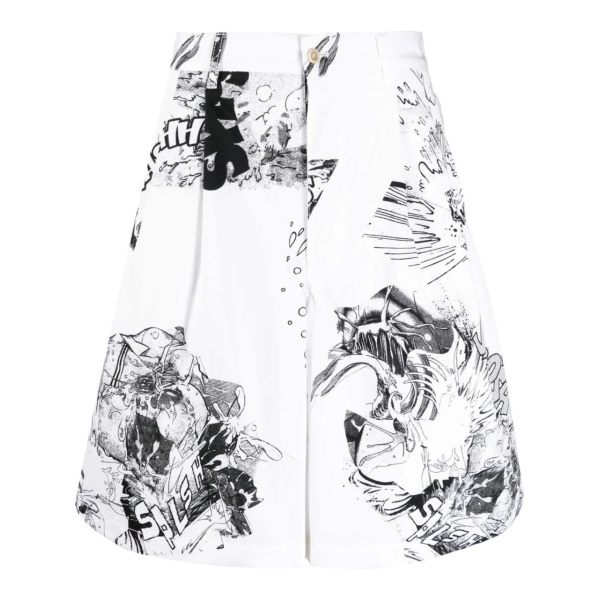 x Christian Marclay wide-leg shorts