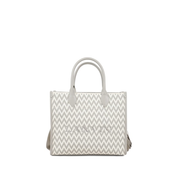 zigzag embroidered tote bag