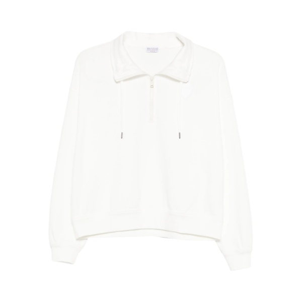 zip-collar sweatshirt