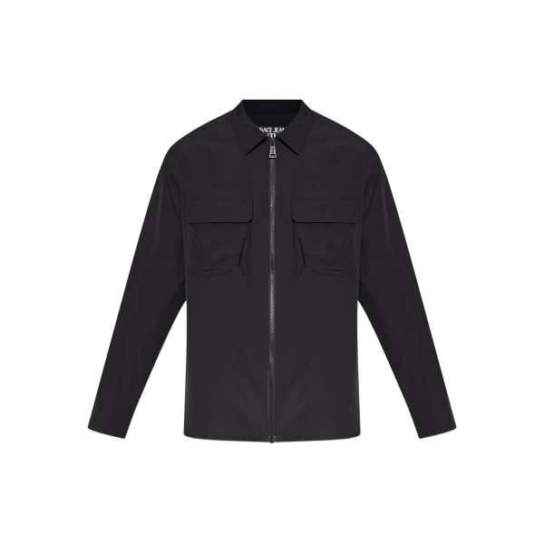 zip-fastening pocket-detail shirt